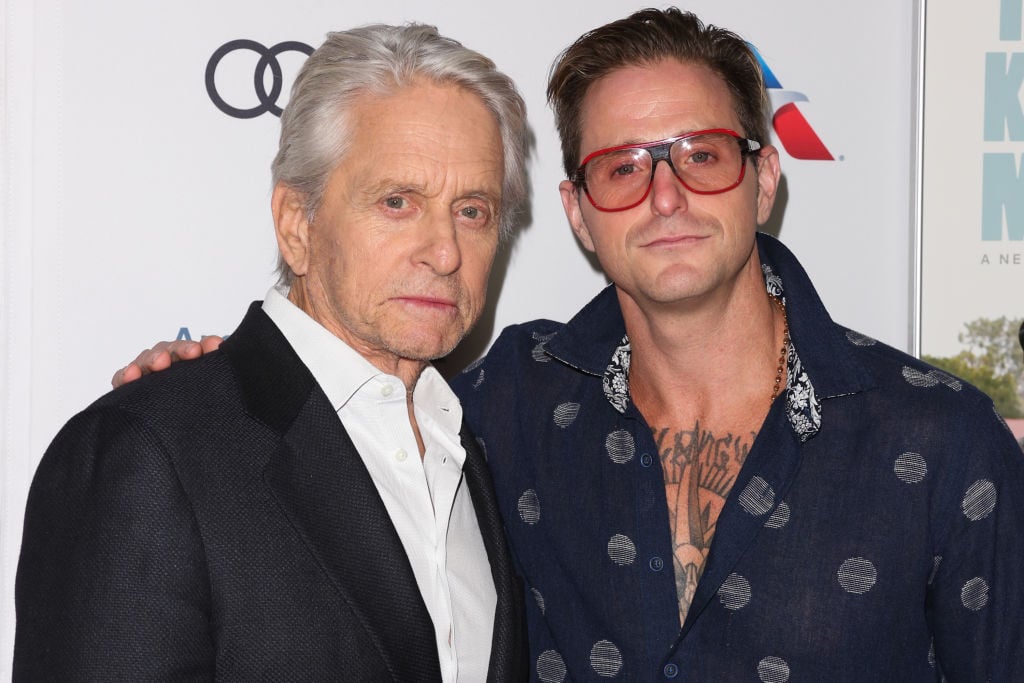 Actors Michael Douglas (L) and Cameron Douglas (R)