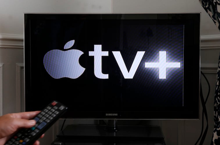 Apple TV+ logo on a TV screen