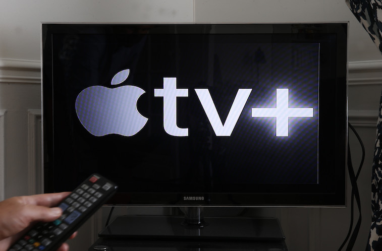 Apple TV+ logo on a TV screen