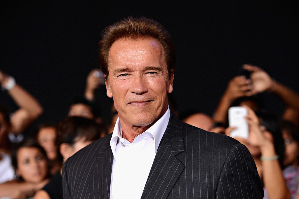 Arnold Schwarzenegger arrives at Lionsgate Films' "The Expendables 2" premiere.