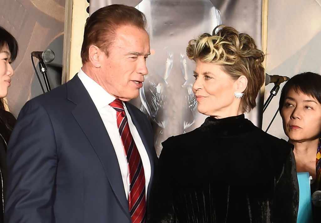 Arnold Schwarzenegger and Linda Hamilton at the Japan premiere of 'Terminator: Dark Fate'