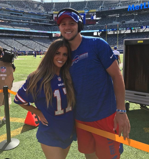 Bills quarterback Josh Allen with girlfriend, Brittany Williams