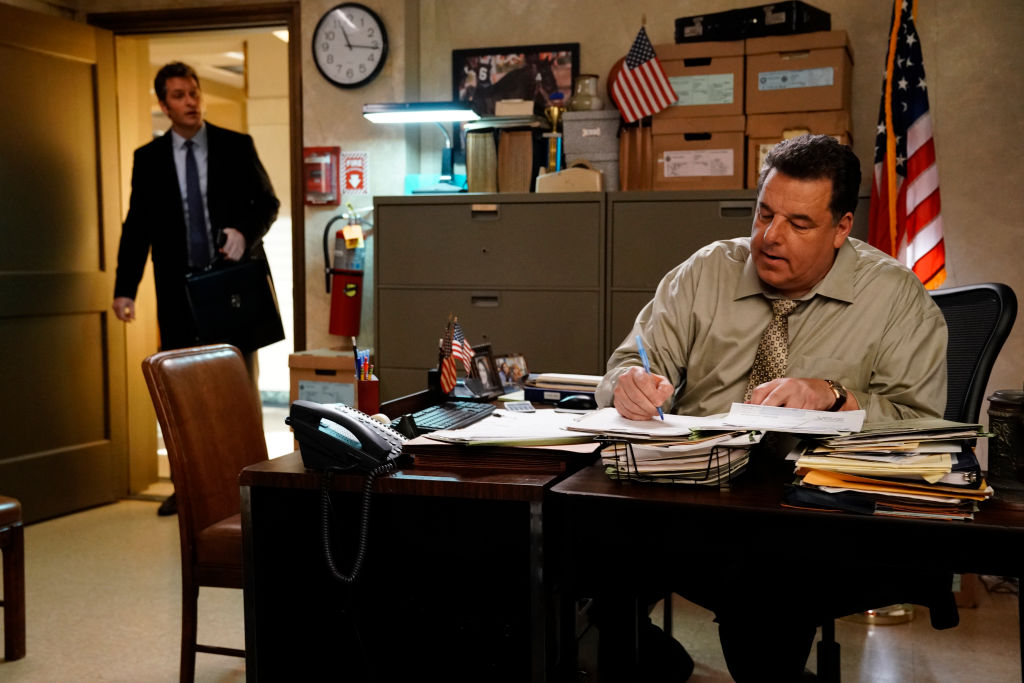 Peter Hermann as Jack Boyle and Steven Schirripa as Anthony Abetemarco in 'Blue Bloods'
