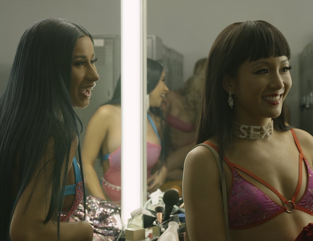 Cardi B and Constance Wu in Hustlers