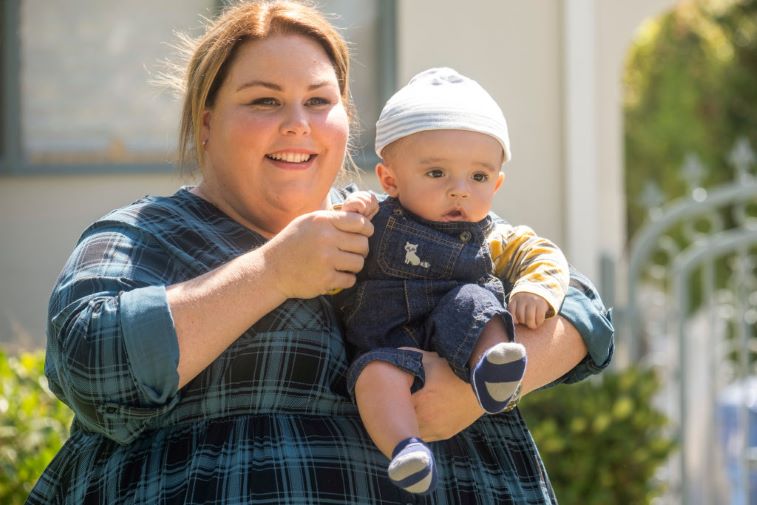 Chrissy Metz as Kate Pearson with Baby Jack