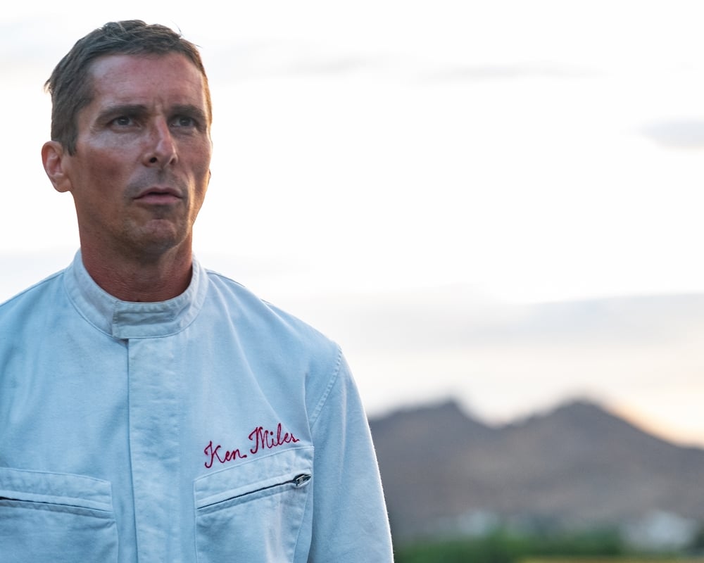 Christian Bale in Ford v Ferrari