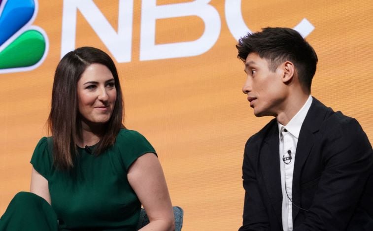 D'Arcy Carden and Manny Jacinto