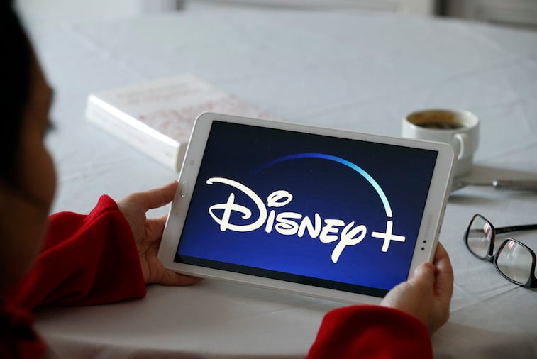 Disney+ app shown on a tablet