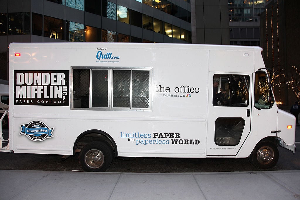 A Dunder Mifflin Paper Truck
