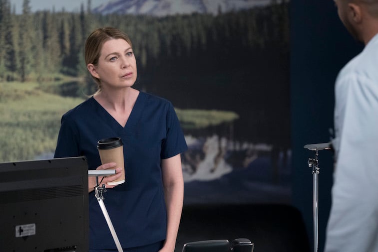 Ellen Pompeo as Meredith Grey on Grey's Anatomy