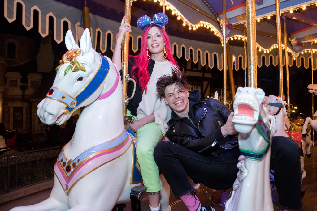 Singer Halsey and musician Yungblud at Disneyland Park