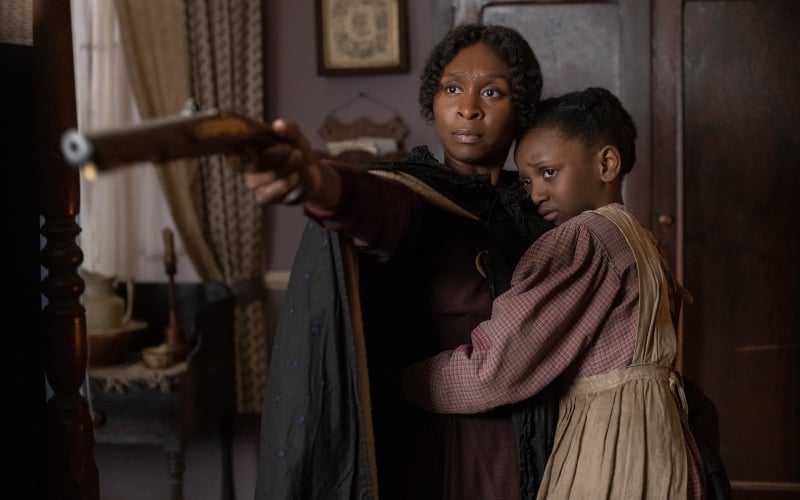 Cynthia Erivo stars as Harriet Tubman and Aria Brooks as Anger in 'Harriet'