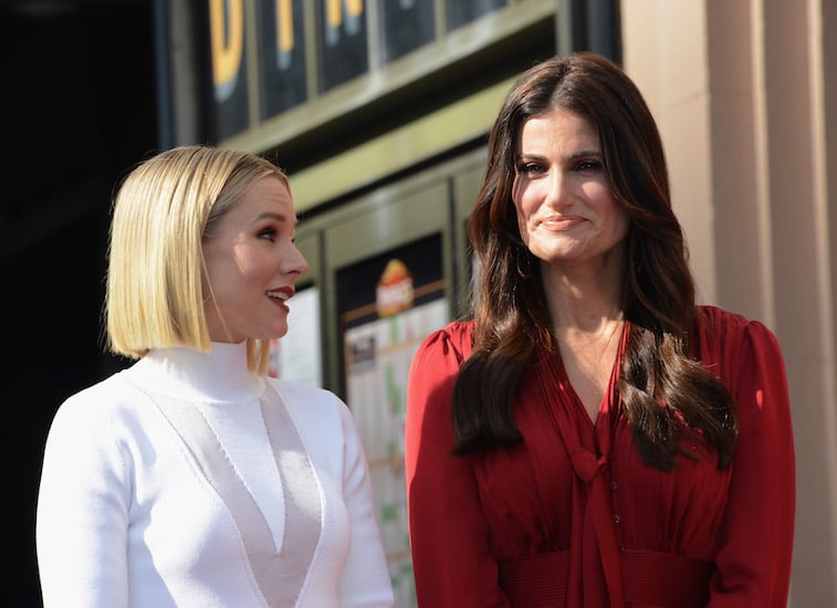 Idina Menzel Kristen Bell at Walk of Fame ceremony