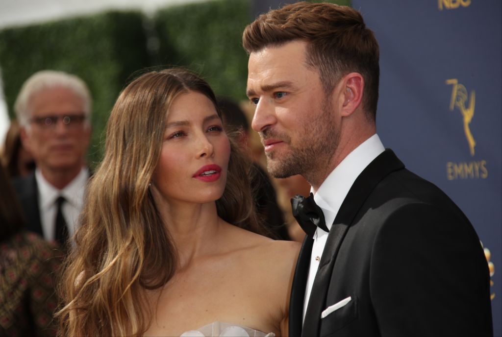 Jessica Biel and Justin Timberlake at an award show
