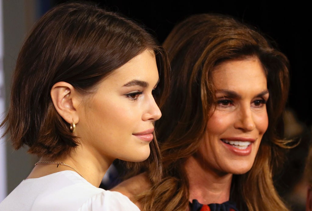 Kaia Gerber (L) and Cindy Crawford