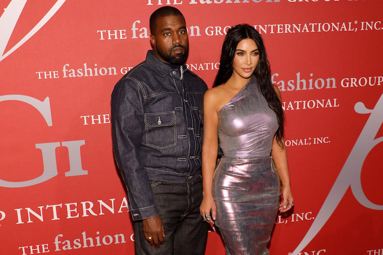 Kanye west kim kardashian on the red carpet