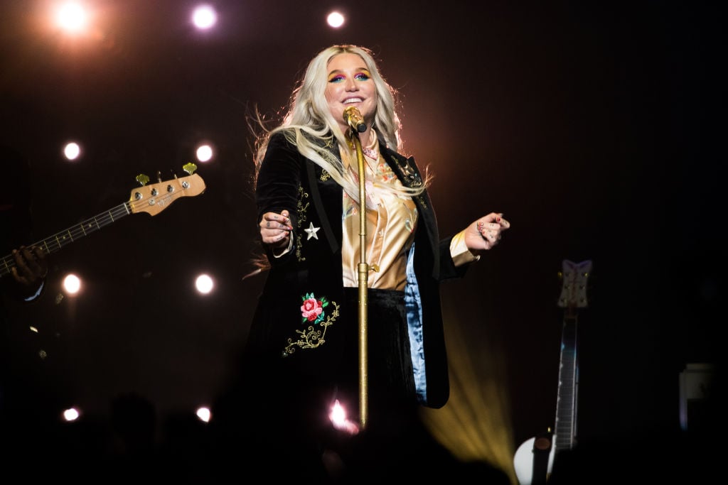 Kesha performs in concert during the Rainbow tour