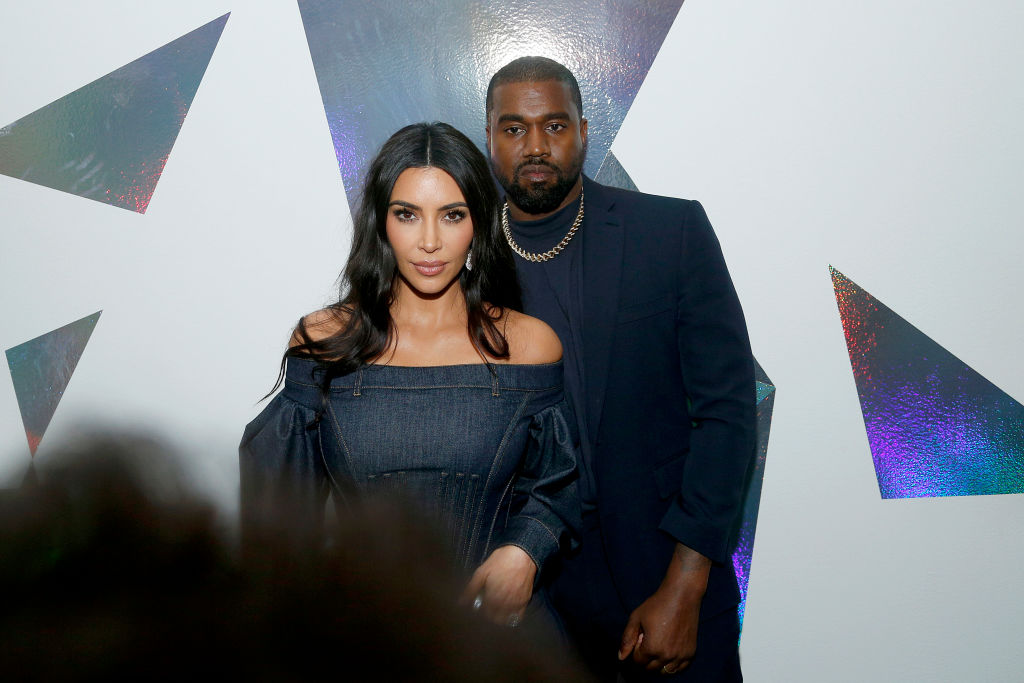 Kim Kardashian West and Kanye West at an award show
