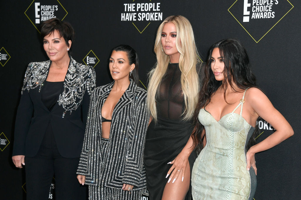 Kris Jenner, Kourtney Kardashian, Khloé Kardashian, and Kim Kardashian West attend the 2019 E! People's Choice Awards