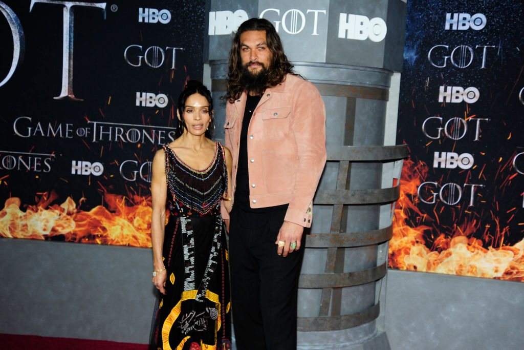 Lisa Bonet and Jason Momoa at a "Game Of Thrones" premiere