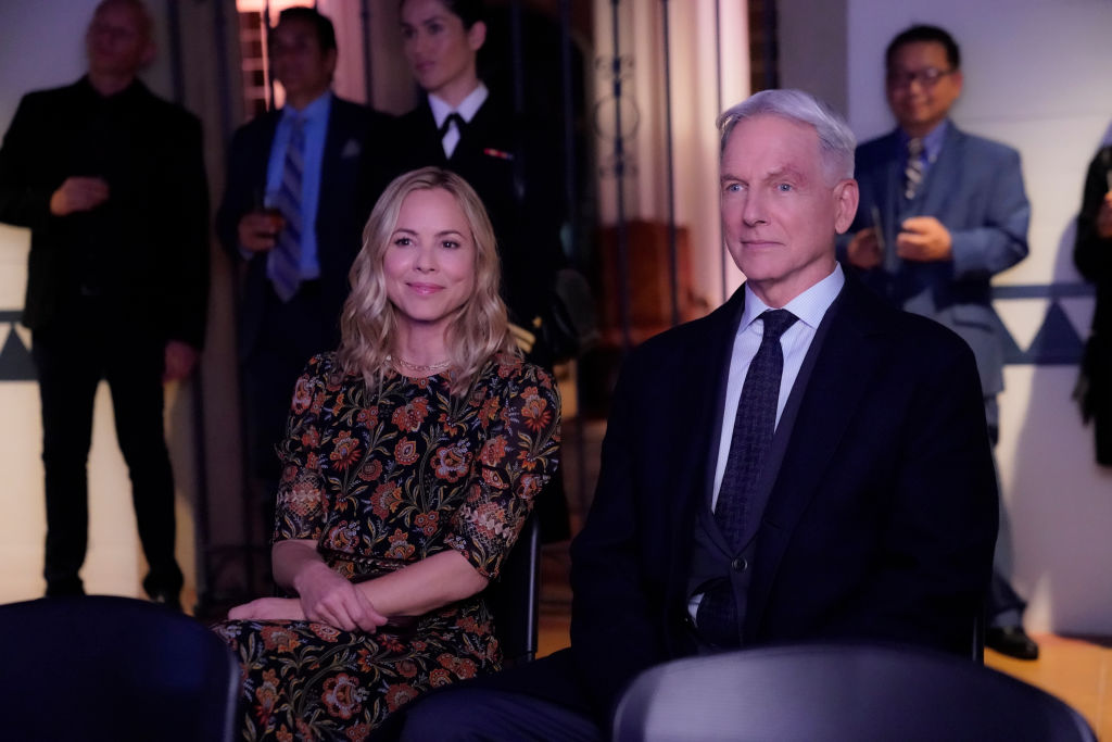 Maria Bello and Mark Harmon on NCIS | Greg Gayne/CBS via Getty Images