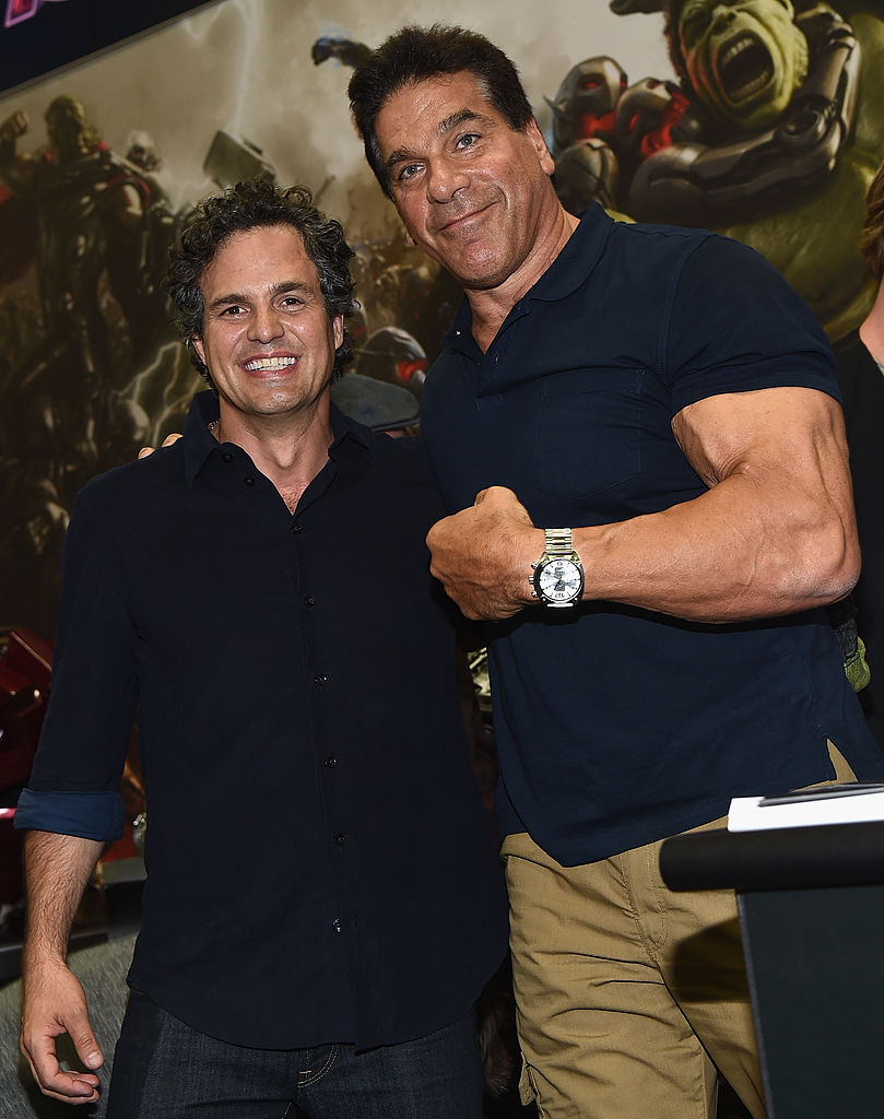 Mark Ruffalo and Lou Ferrigno at Comic Con in 2014