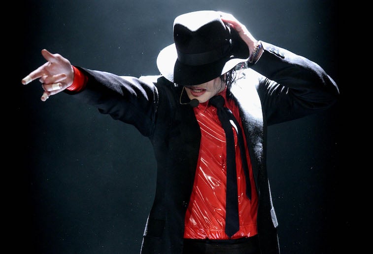 Michael Jackson performs onstage