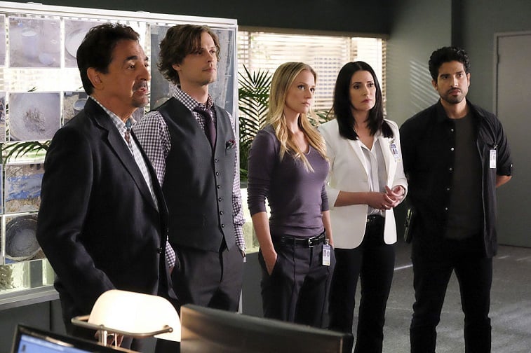Joe Mantegna, Matthew Gray Gubler, A.J. Cook, Paget Brewster, and Adam Rodriguez