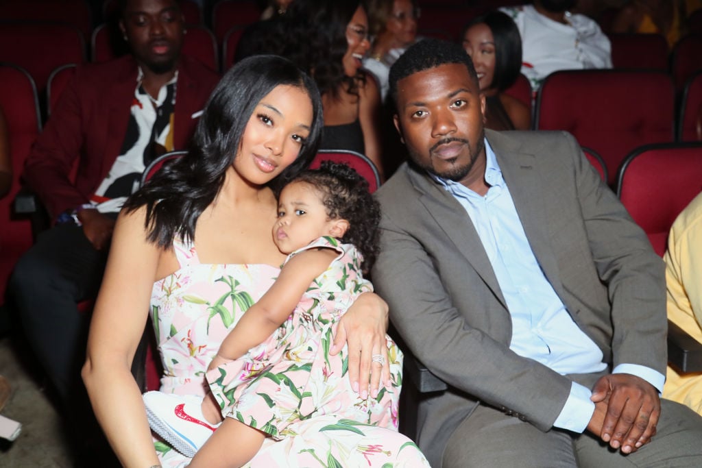 Princess Love, daughter Melody, and Ray J at the 2019 BET Awards