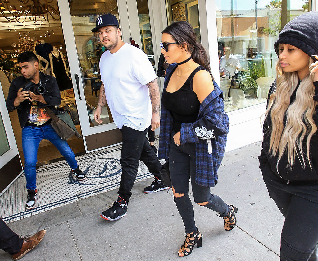 Kim Kardashian, Rob Kardashian, and Blac Chyna