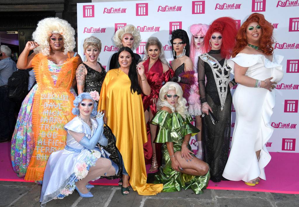 Vinegar Strokes, Baga Chipz, The Vivienne, Cheryl Hole, Gothy Kendoll, Scaredy Kat, Divina De Campo, Sum Ting Wong, Blu Hydrangea, Scarlett Moffatt and Crystal of Ru Paul's Drag Race UK