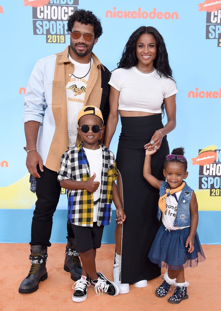 Russell Wilson, Future Zahir Wilburn, Ciara, and Sienna Princess Wilson