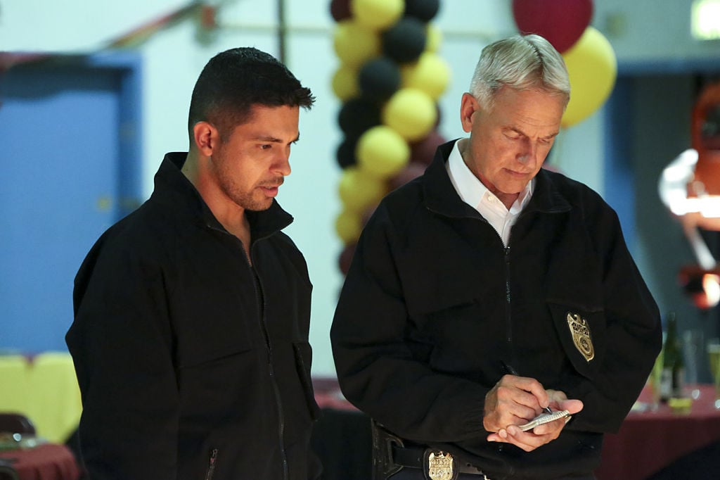 Wilmer Valderrama and Mark Harmon on NCIS |  Patrick McElhenney/CBS via Getty Images