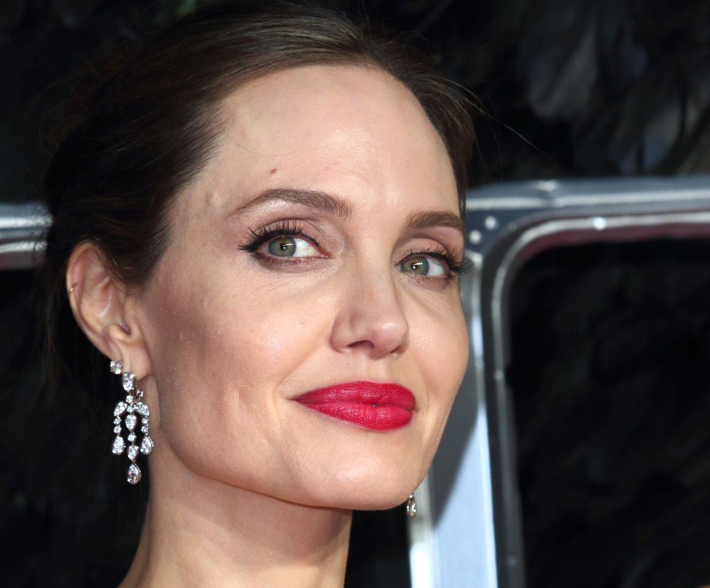 Angelina Jolie attends the Maleficent: Mistress of Evil European Film Premiere.