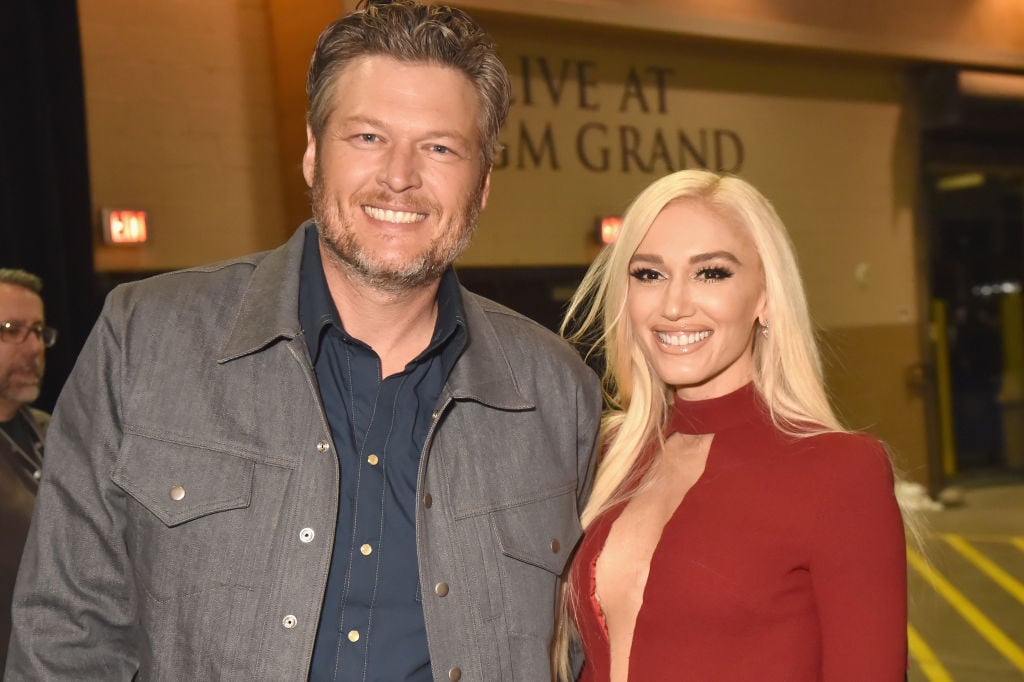 Blake Shelton and Gwen Stefani at the 53rd Academy Of Country Music Awards.