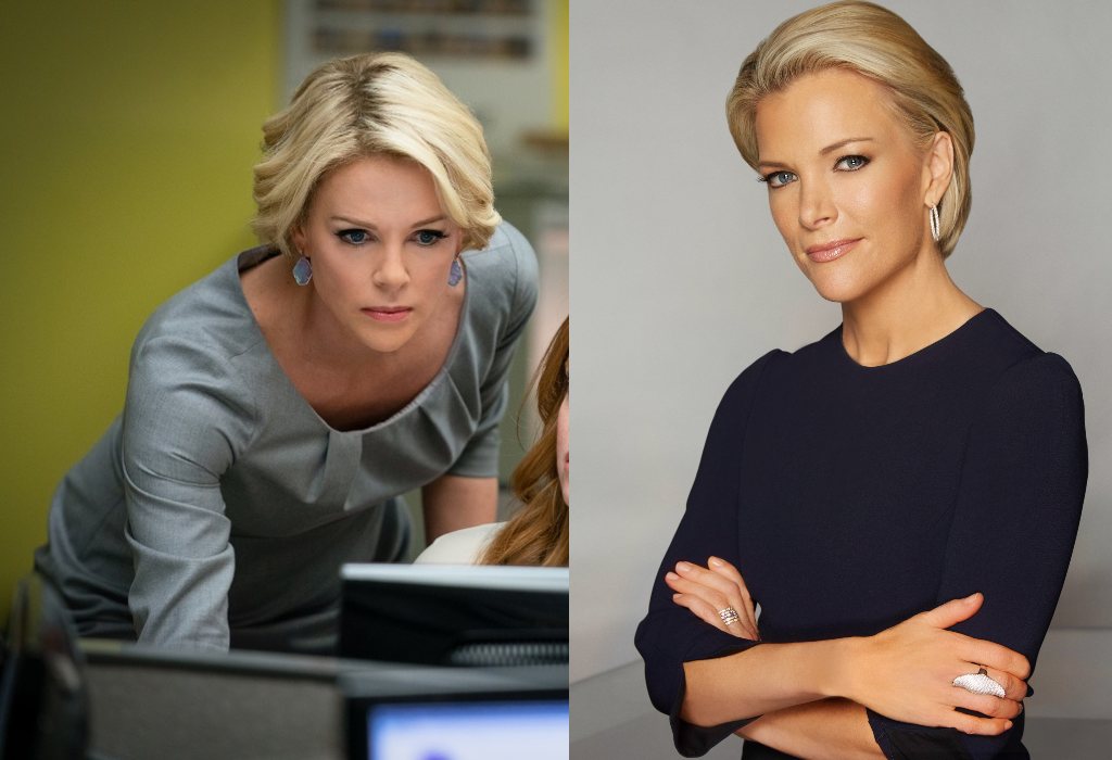 Composite image of Charlize Theron and Megyn Kelly