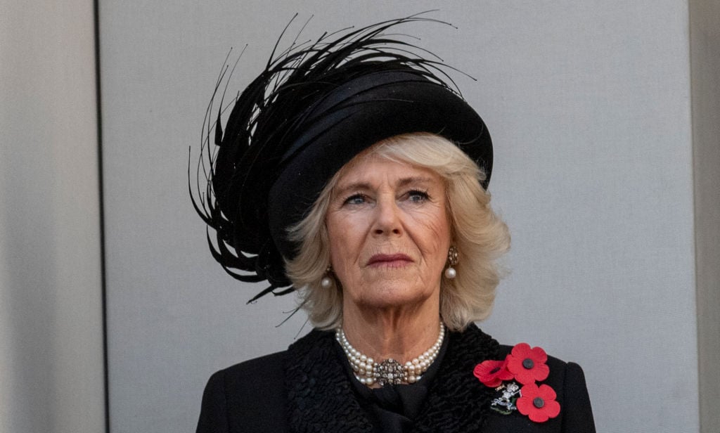 Camilla Parker Bowles attends the annual Remembrance Sunday memorial.