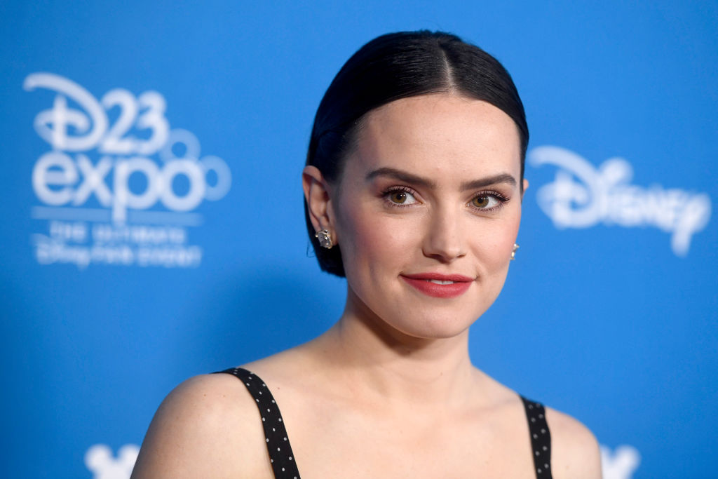 Daisy Ridley on the red carpet at the D23 Expo, 2019.