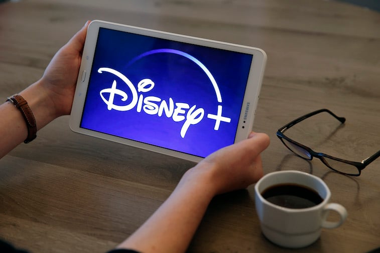 Disney+ logo on a tablet