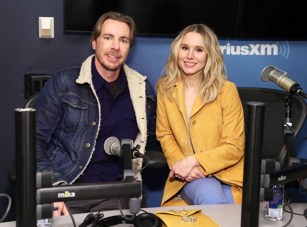 Dax Shepard and Kristen Bell at the SiriusXM Studios.