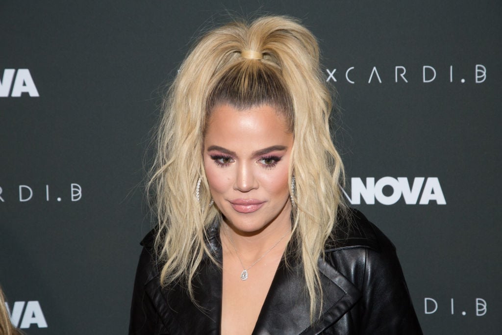 Khloe Kardashian arrives for the Fashion Nova x Cardi B Collaboration launch event.