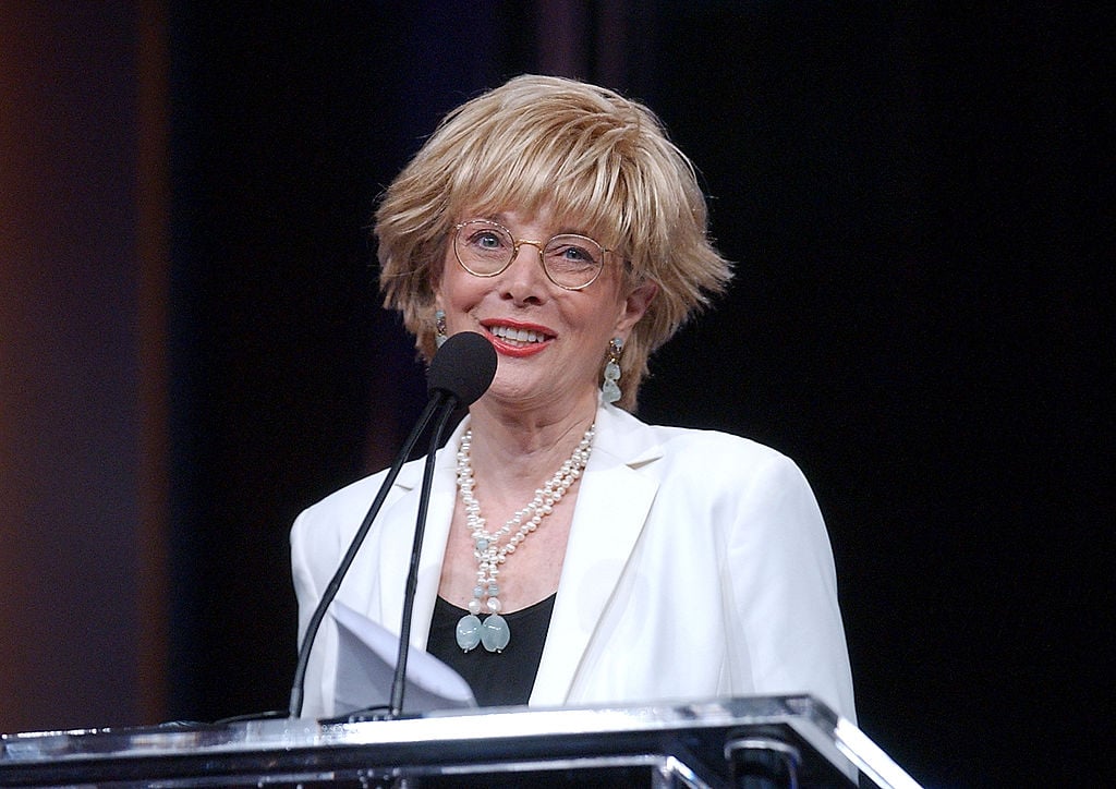 Lesley Stahl accepts the Career Achievement award on behalf of Don Hewitt of "60 Minutes."