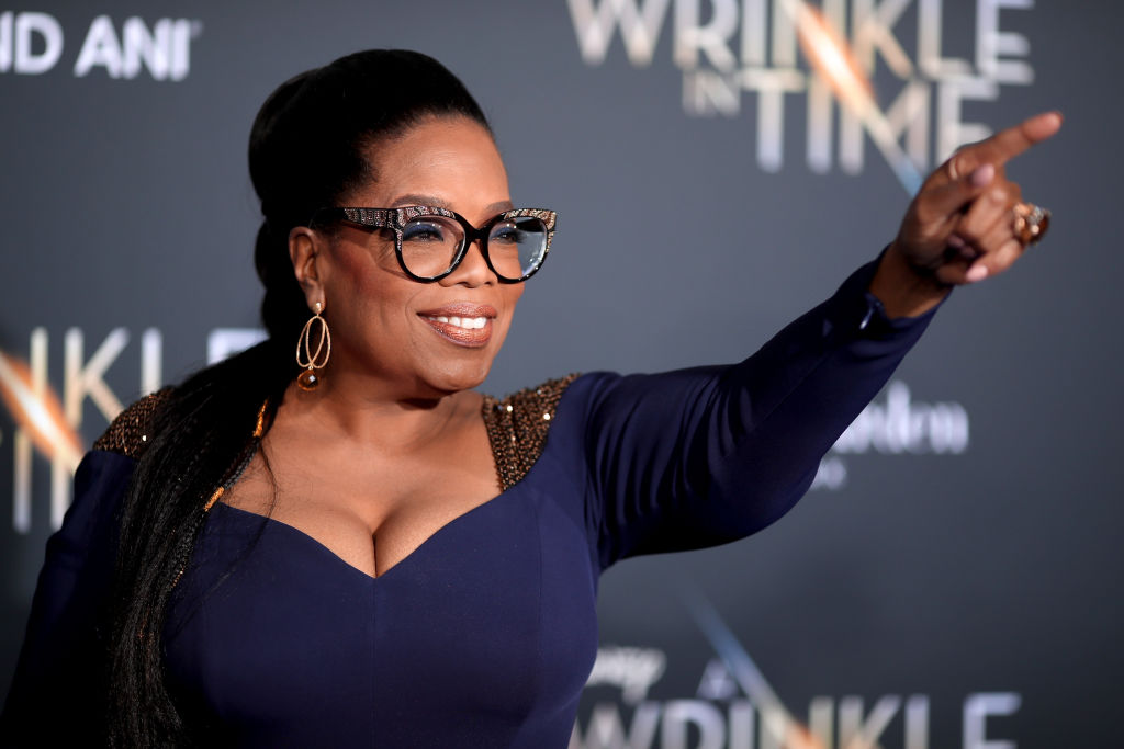 Oprah Winfrey attends the premiere of Disney's "A Wrinkle In Time."