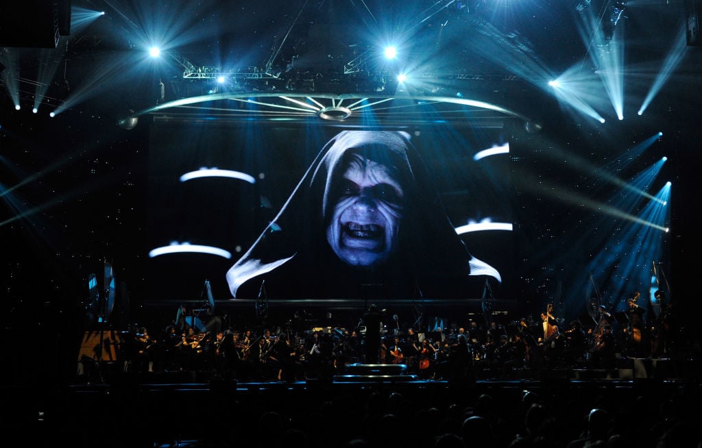 A 'Star Wars' concert that has orchestra playing live alongside the movie.