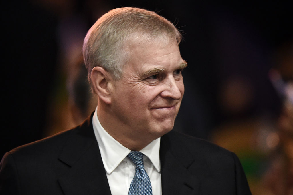 Prince Andrew speaks at a summit.
