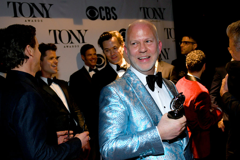 Ryan Murphy with his Tony Award, 2019. 