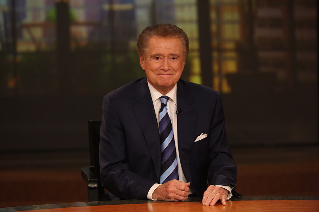 Regis Philbin attends a press conference on his departure from "Live with Regis and Kelly" at ABC Studios.