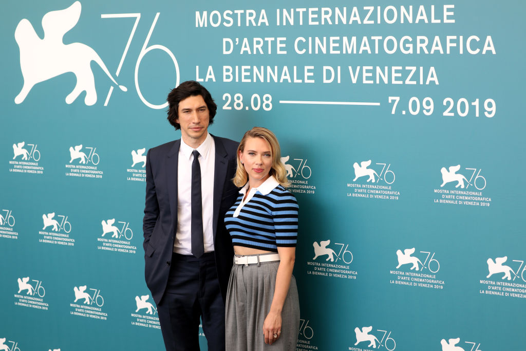 Adam Driver and Scarlett Johansson attend "Marriage Story" photocall