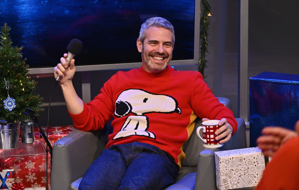 SiriusXM host Andy Cohen attends Radio Andy's 5th annual 'Holiday Hangout with Amy Sedaris' on Radio Andy! at SiriusXM studios