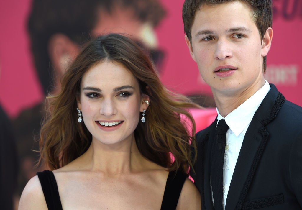 Ansel Elgort and Lily James attend the European premiere of "Baby Driver"